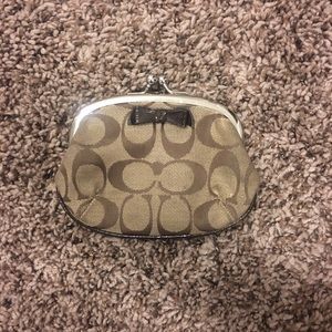Coach Canvas Logo Coin Purse